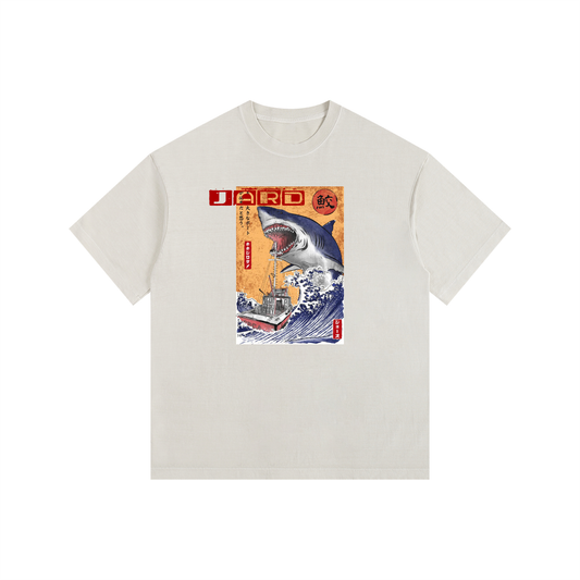 Vintage Washed Oversized Cotton T-Shirt ( Light Apricot)