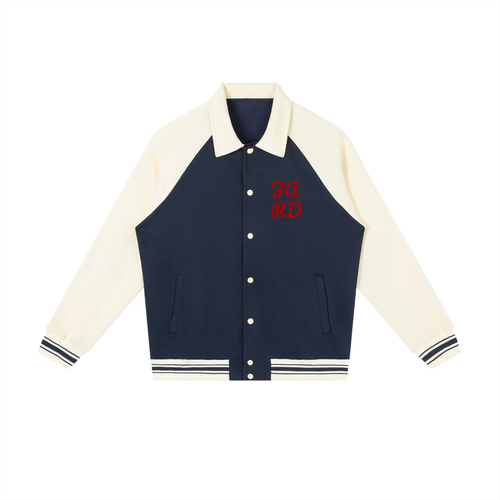 JARD Baseball Jacket (Navy Blue with Apricot)