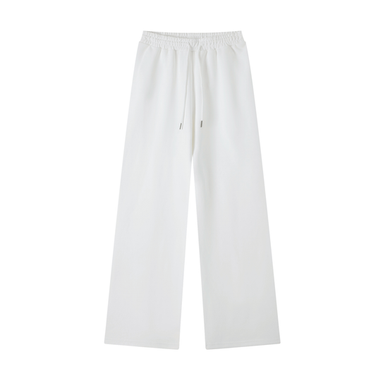 Essential Straight-Leg Sweatpants (White)