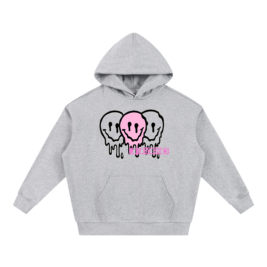 Essential Heavyweight Hoodie ( Flower Gray)