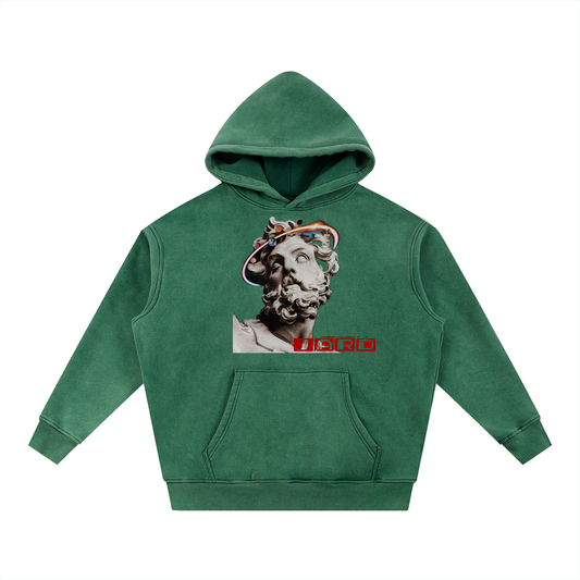 Snow Wash Fleece Oversize Hoodie