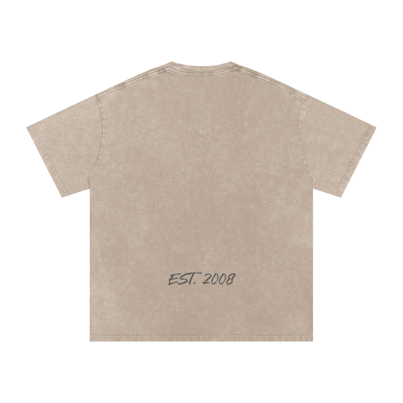 Snow Washed Oversized Cotton T-Shirt ( Khaki Ash)