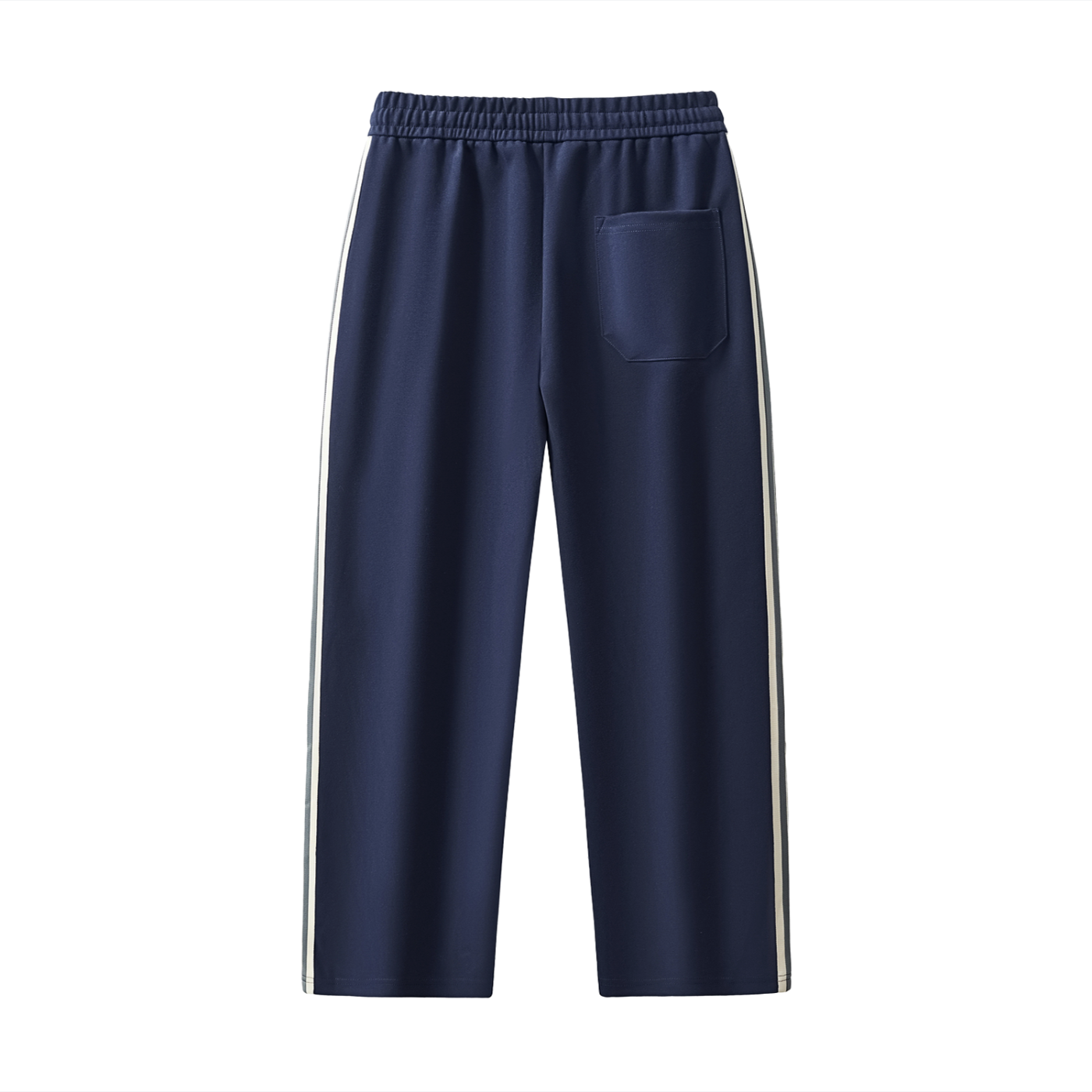 Contrast Side-Stripe Straight-Leg  Pants (Royal Blue)