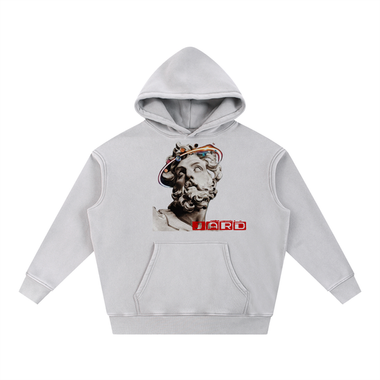 Snow Wash Fleece Oversize Hoodie (Light Gray)