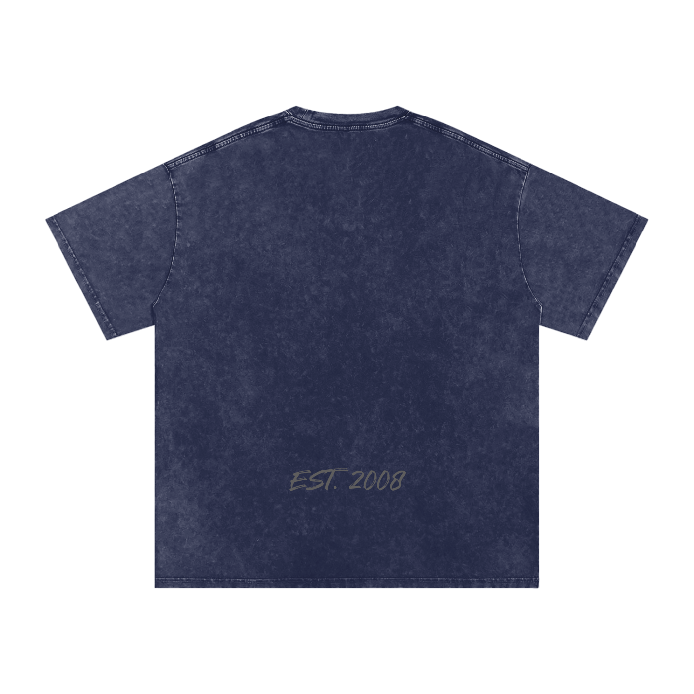 Snow Washed Oversized Cotton T-Shirt (Royal Blue)