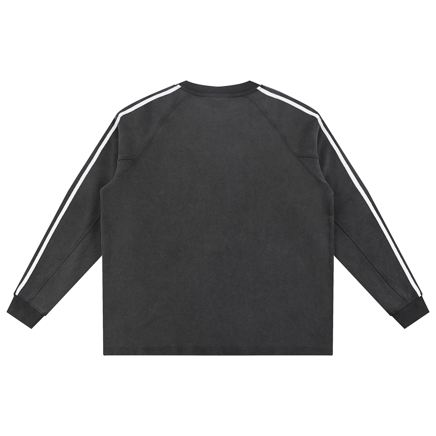 Snow Washed Contrast Tape Sweatshirt (Black)